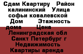 Сдам Квартиру › Район ­ калининский › Улица ­ софьи ковалевской › Дом ­ 4 › Этажность дома ­ 9 › Цена ­ 17 000 - Ленинградская обл., Санкт-Петербург г. Недвижимость » Квартиры аренда   